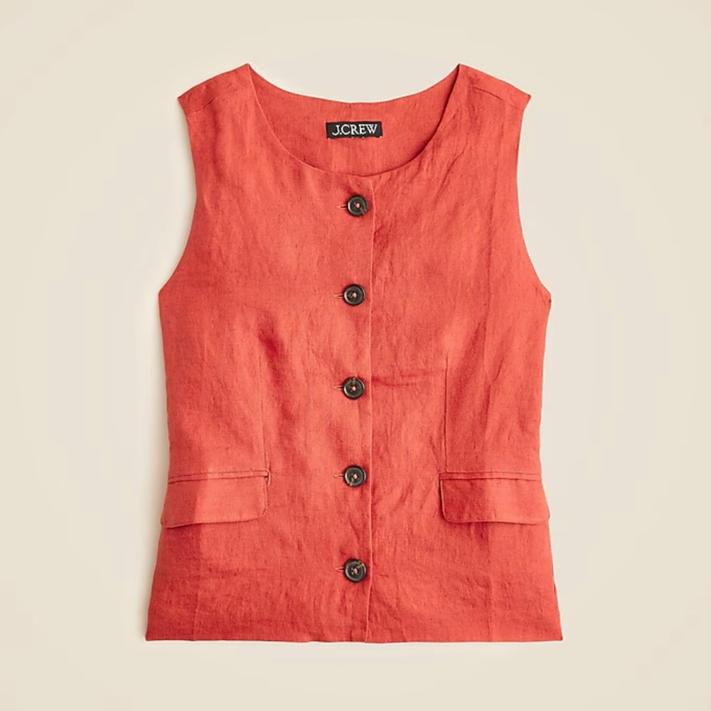 Jcrew linen vest
